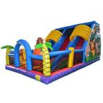 Jungle Theme Commercial Inflatable Water Slides Custom Size Acceptable for sale