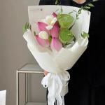 3D Artistic Embossed Waterproof Flower Art Kraft Paper Decorative Gift Packaging Florist Wrapping Paper for Bouquet Packing in Many Colors for sale