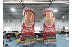 China Tarpaulin Drinks Zip Top Inflatable Advertising Can With Blower supplier