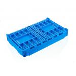 Blue Collapsible Stackable Crates Vegetable Transporation Storage