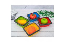 China Green Rectangle Microwavable Food Storage Container Kids Silicone Lunch Box supplier