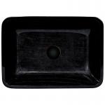 Rectangular Tempered Glass Sink Vessel Bathroom CNC Engraving Hot Melt