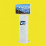 Hotel Restaurant Cell Phone Charging Stations With 43 Big Screen For Visitor To Check In And Deposit Phones for sale