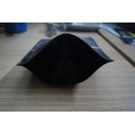 Coffee Bean Packaging Matte Black Foil Pouch Packaging , Stand Up Degassing Valve