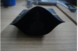 China Coffee Bean Packaging Matte Black Foil Pouch Packaging , Stand Up Degassing Valve supplier