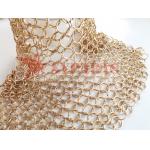 20MM Decorative Metal Ring Mesh Curtain PVD Rose Gold Color for sale
