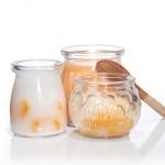 Mini Labelled Storage Jars Pudding Transparent Glass Container