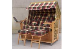 China UV Resistant All Weather Roofed Wicker Beach Chair & Strandkorb For Seaside supplier