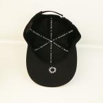 Curved Brim Polyester Baseball Cap Adjustable Plain With Metal Badge