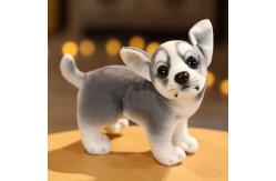 China PP Cotton Filled Short Plush Simulation Dog Toy 20cm supplier