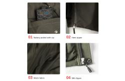 China Full Sleeves Men's Rechargeable Heated Jackets Electric Warming Jacket supplier