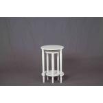 White Nesting Soild Wooden Sofa End Tables MDF For Saving Space Balcony