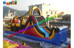 China Popular Car Inflatables Obstacle Course , Tunnel Inflatable Obstacle With Lead Free supplier