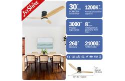China Modern Design Wooden Blades DC Ceiling Fan with Reversible Function and Remote Control supplier
