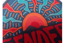 China Heat Press Custom Badge Embroidery Iron On Patch Applique For Clothing supplier