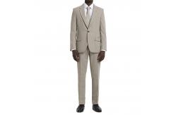 China Beige Flannel Mens Tuxedo Suit Custom Stylish Slim Fit supplier