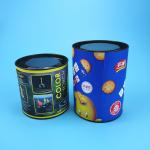 Biodegradable Snacks Paper Food Cans With Metal Cover for sale