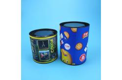 China Biodegradable Snacks Paper Food Cans With Metal Cover supplier