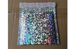 China Shiny Holographic Bubble Envelopes , Express Packing Holographic Poly Mailers supplier