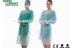 China Polypropylene SMS Disposable Isolation Gown With Long Sleeves supplier