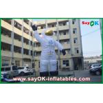 4m Oxford Cloth Outdoor Holiday Inflatables White Spaceman For Advertising for sale