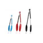 CIQ Approved Silicone Food Tongs , PVC Free Metal Kitchen Tongs for sale