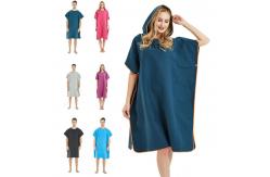 China Customized Printing Changing Surf Poncho Swim Robe Quick Dry Microfiber Hooded Beach Towel supplier