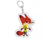 Zootopia Souvenir Printed Acrylic Charms Keychain With Metal Ring And Fashionable Desig for sale