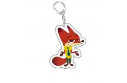 China Zootopia Souvenir Printed Acrylic Charms Keychain With Metal Ring And Fashionable Desig supplier