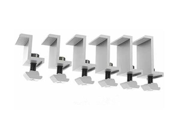 Anodized Solar Roof Mounting Systems PV End Clamp Customized Dimensions