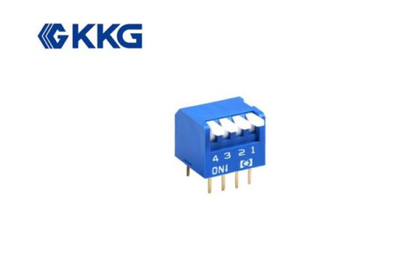 4 Position Dual Inline Package DIP Switch ISO9001 Approved 1000gf max