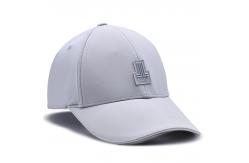 China Customizable 6 Panel Baseball Cap Curve Peak Style Rubber Patch Logo supplier