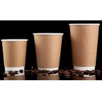 Double Layer Hollow Paper Coffee Cups Thickened Disposable 8 Oz To 22 Oz for sale
