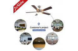 China Modern Design Smart Home Remote Control LED Ceiling Fan Light with 2- Coverage supplier