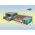 Water Proof Steel Structure Workshop Buildings Hot Dip Galvanized Surface for sale