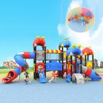 Planet Theme Industrial Playground Set Slide Customized  Childrens Indoor Slides