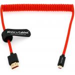 8K 2.1 Micro HDMI To Full HDMI Braided Coiled Cable For Atomos Ninja V 4K-60P Record 48Gbps HDMI For Canon R5C R5 R6 for sale
