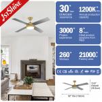 CCC Modern Ceiling Fan With Light And Remote Control 4 MDF Blades