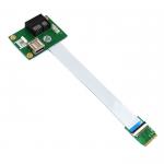 NGFF M2 Pci Express X1 Slot Extender USB PCIE Riser Card With FPC Cable for sale