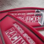 Size 77*27mm Bright - Colored Pink PVC Patches For Luggage Or Jacket for sale