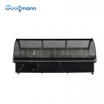 Supermarket Deli Display Refrigerator Cooked Food Curved Glass Case Freezer Counter for sale