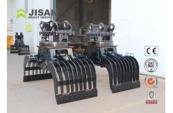 China Square Rotating Demolition Grapple , Excavator Hydraulic Stone Sorting Grab supplier