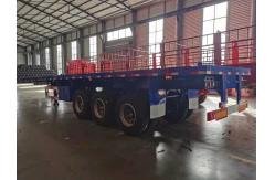 China 3 Axles Flat Truck Semi Trailers 80 Tons Flatbed Trailer Container supplier
