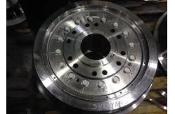 China Forging Elastic Rubber Wheels Assembled With Tyres And Center Wheel Rubber supplier
