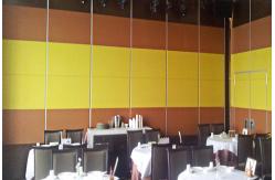 China Melamine Surface Collapsible Sliding Partition Walls For Hotel / Teaching Center supplier