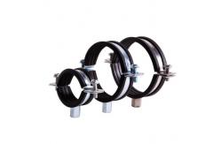 China Rifi Standard Hose Rubber Clamp Steel Cable Double Pipe Clamp with Rubber supplier