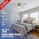 Modern Design 6 Speeds MDF Blades Ceiling Fan Light Rose Gold Color and Low Profile for sale