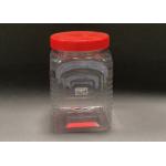 China Red Cap Round 1kg 77g Food Grade Plastic Bottles for sale