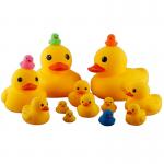 Safe Non Toxic Baby Bath Toy Silicone Duck Rubber Yellow Duck for sale