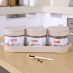 Glass Condiment Bottle Combination Sealed Jar for sale